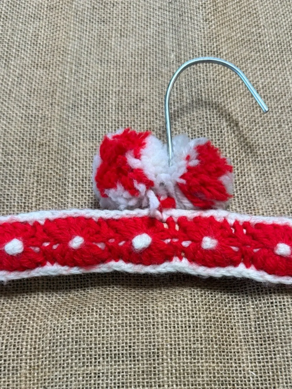 Vintage crochet hanger